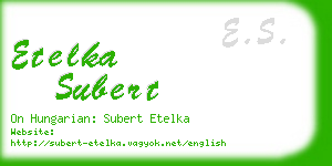 etelka subert business card